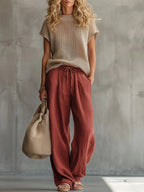 Miss | Jurk Dames Casual Relaxed Tweedelig - Katoen - Miss Madera MIS-5WEJRZ