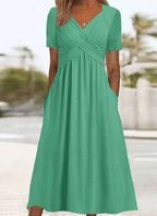 Miss | Jurk Dames Crossover Midi - Satijn - Miss Madera MIS-VGTT51