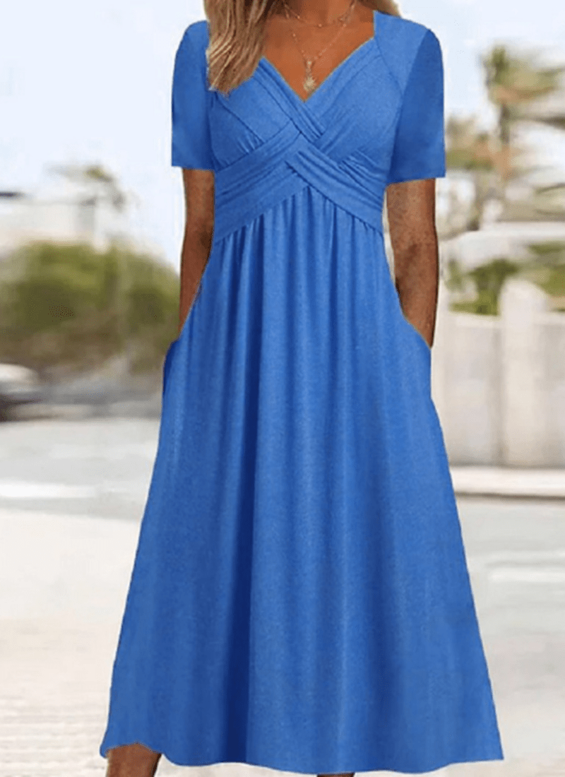 Miss | Jurk Dames Crossover Midi - Satijn - Miss Madera MIS-GRR2YS