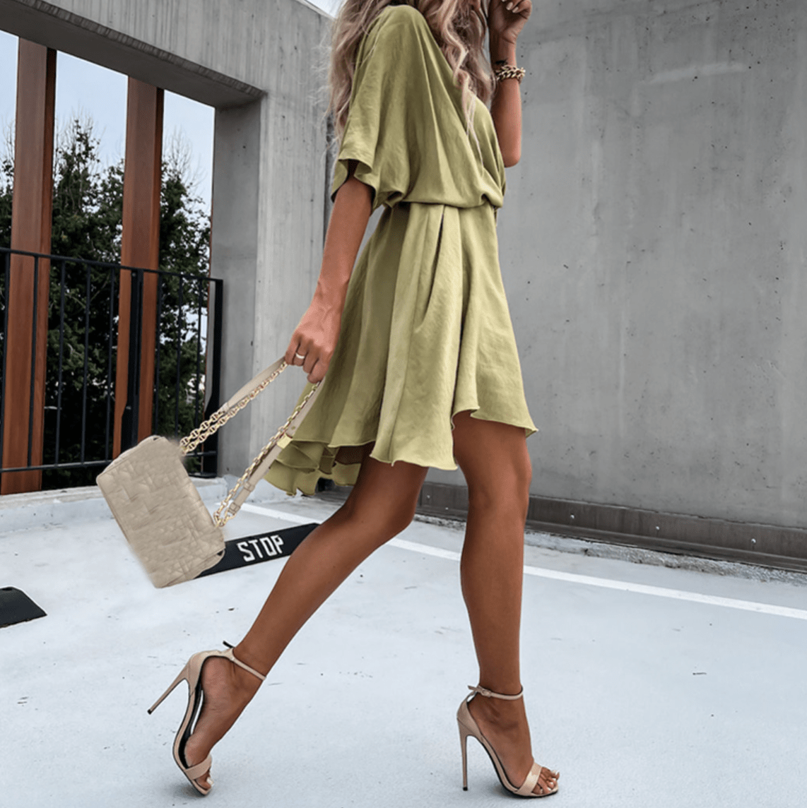 Miss | Jurk Dames Elegant - Viscose - Miss Madera MIS-PYCP4N
