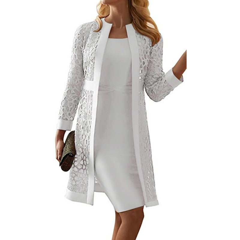 Miss | Jurk Dames Formeel Kanten Details met Jasje - Polyester - Miss Madera MIS-VHZECA