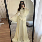 Miss | Jurk Dames Gelaagde Maxi Klokmouw Ronde Hals - Chiffon - Miss Madera MIS-R8HOAO