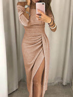 Miss | Jurk Dames Glitter Off-Shoulder - Polyester - Miss Madera MIS-145KM8