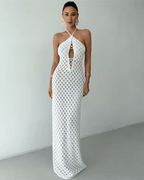 Miss | Jurk Dames Halterhals Maxi Crochet Strandlook - Haakwerk - Miss Madera MIS-5K7LCW