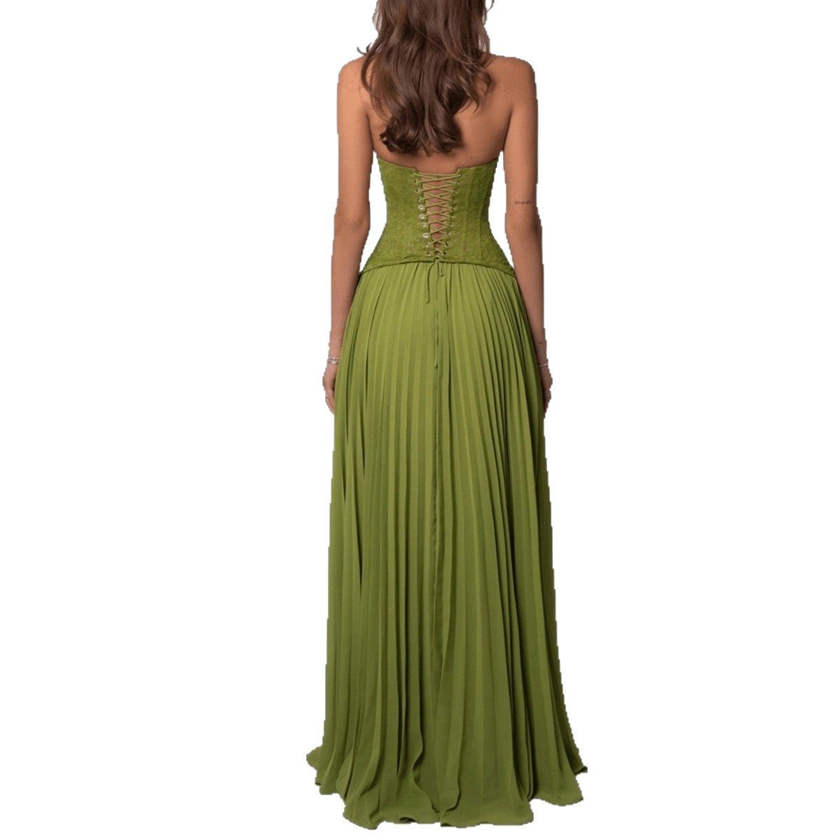 Miss | Jurk Dames Halterhals Maxi Geplooide Rok - Chiffon - Miss Madera MIS-LA7S3F