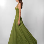 Miss | Jurk Dames Halterhals Maxi Geplooide Rok - Chiffon - Miss Madera MIS-LA7S3F