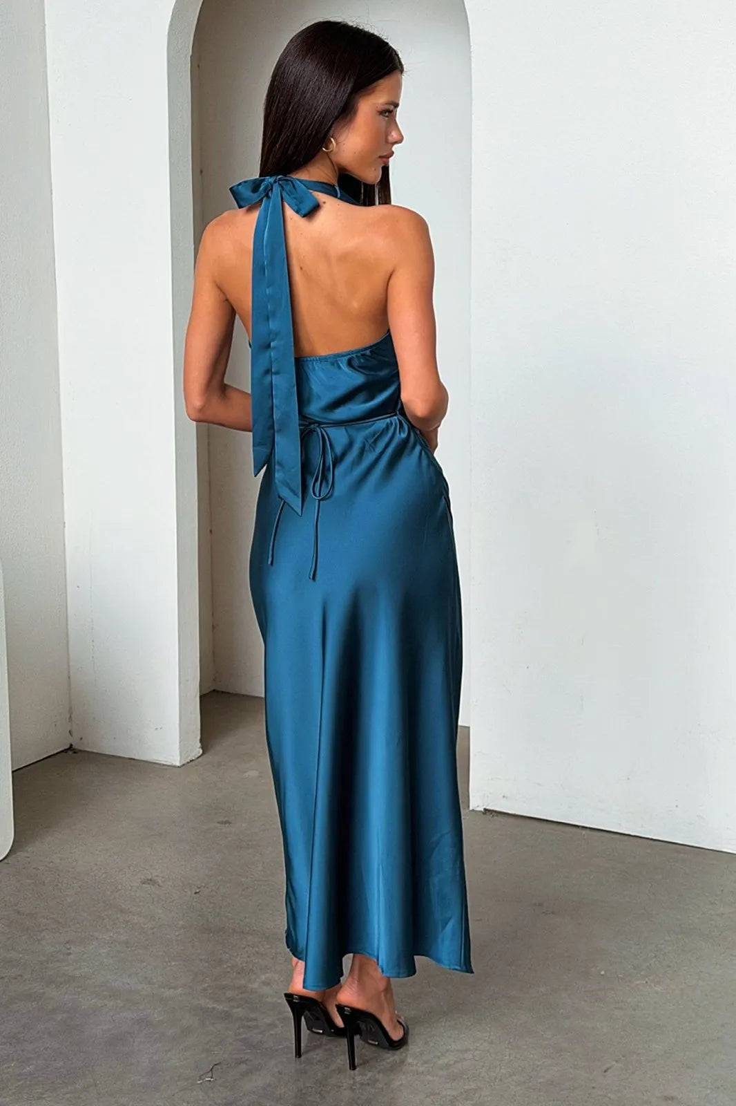 Miss | Jurk Dames Halterneck Maxi Avondjurk - Polyester - Miss Madera MIS-6PT4YR