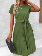 Miss | Jurk Dames Lente Midi Plissé - Polyester - Miss Madera MIS-AQS77N