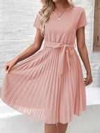 Miss | Jurk Dames Lente Midi Plissé - Polyester - Miss Madera MIS-17IX54