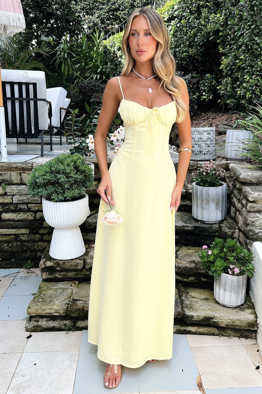 Miss | Jurk Dames Maxi A-lijn Spaghettibandjes - Viscose - Miss Madera MIS-G2S7TW
