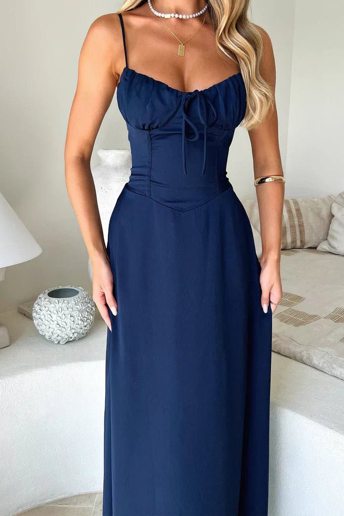 Miss | Jurk Dames Maxi A-lijn Spaghettibandjes - Viscose - Miss Madera MIS-AXU5QE