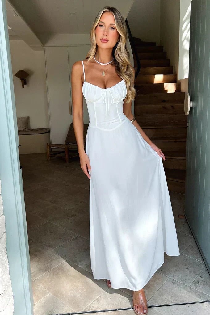 Miss | Jurk Dames Maxi A-lijn Spaghettibandjes - Viscose - Miss Madera MIS-AXU5QE