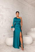 Miss | Jurk Dames Maxi Asymmetrisch Elegant - Satijn - Miss Madera MIS-E08926