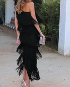 Miss | Jurk Dames Maxi Asymmetrisch - Polyester - Miss Madera MIS-375F50