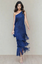 Miss | Jurk Dames Maxi Asymmetrisch - Polyester - Miss Madera MIS-375F50