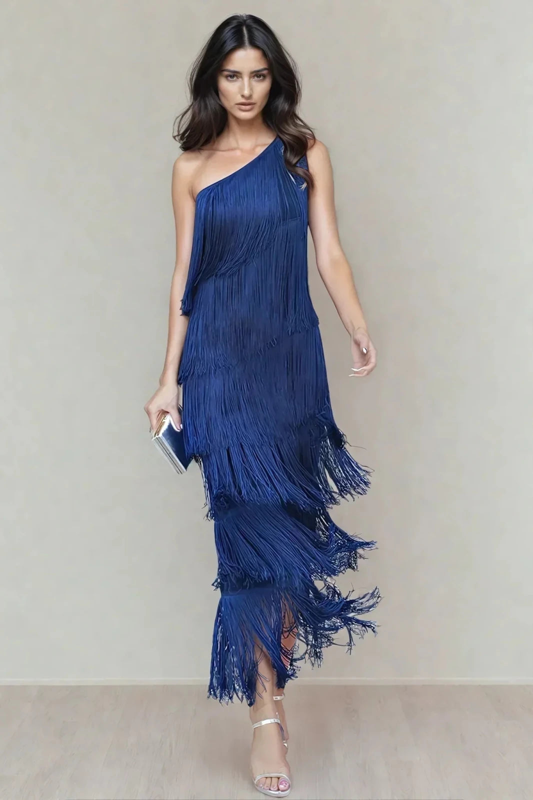Miss | Jurk Dames Maxi Asymmetrisch - Polyester - Miss Madera MIS-375F50