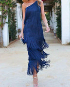 Miss | Jurk Dames Maxi Asymmetrisch - Polyester - Miss Madera MIS-B0BE4D