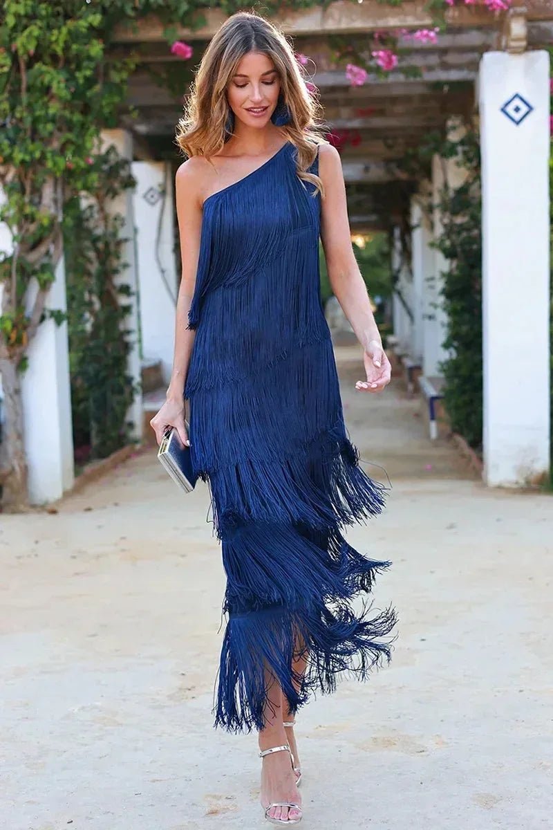 Miss | Jurk Dames Maxi Asymmetrisch - Polyester - Miss Madera MIS-B0BE4D