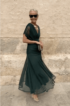 Miss | Jurk Dames Maxi Avond V-hals - Viscose - Miss Madera MIS-QF9IB4