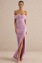 Miss | Jurk Dames Maxi Bardot Strapless - Stretch Jersey - Miss Madera MIS-7BGB3R