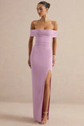 Miss | Jurk Dames Maxi Bardot Strapless - Stretch Jersey - Miss Madera MIS-7BGB3R