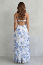 Miss | Jurk Dames Maxi Bloemenprint Gelaagd - Chiffon - Miss Madera MIS-BNGE40