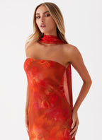 Miss | Jurk Dames Maxi Bloemenprint - Viscose - Miss Madera MIS-A824DF