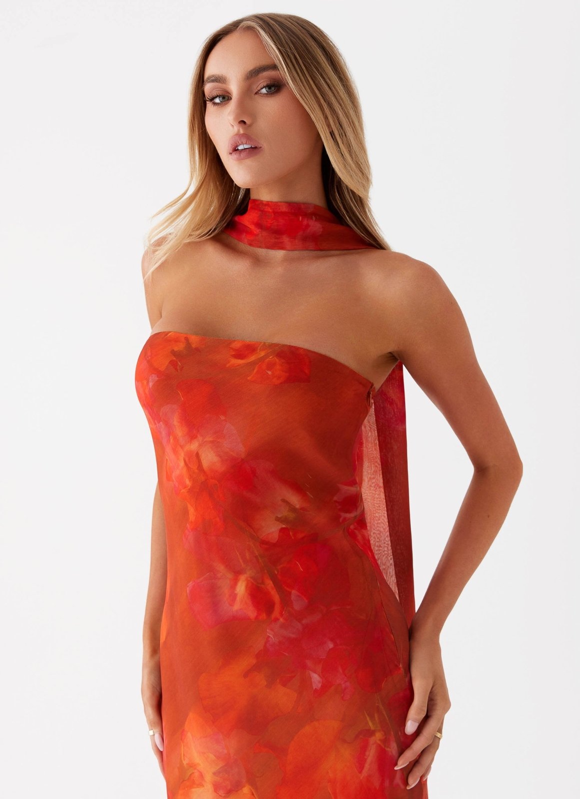 Miss | Jurk Dames Maxi Bloemenprint - Viscose - Miss Madera MIS-A824DF