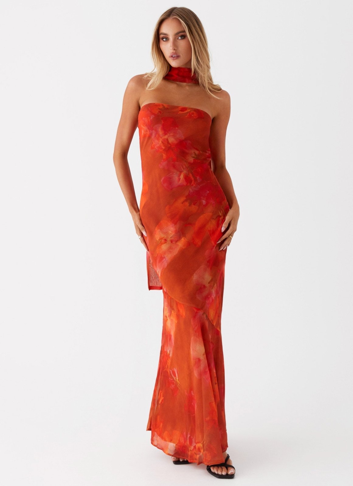 Miss | Jurk Dames Maxi Bloemenprint - Viscose - Miss Madera MIS-A824DF