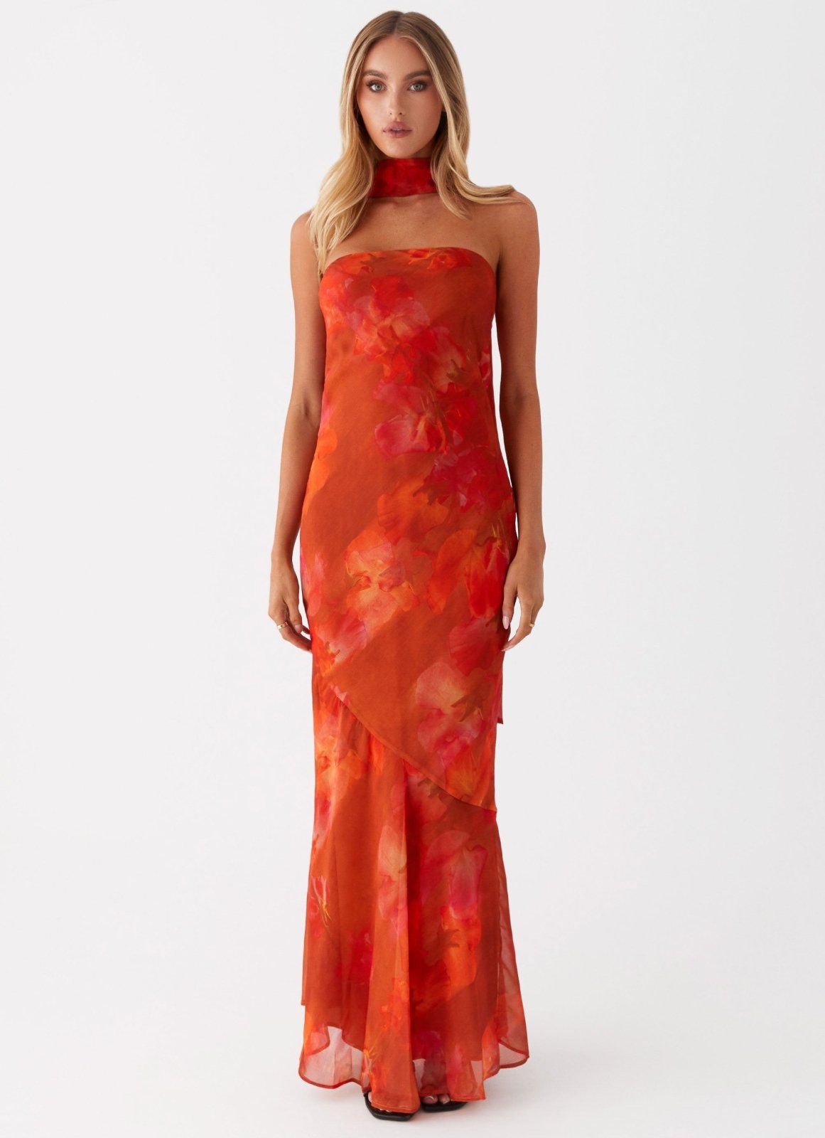 Miss | Jurk Dames Maxi Bloemenprint - Viscose - Miss Madera MIS-A824DF