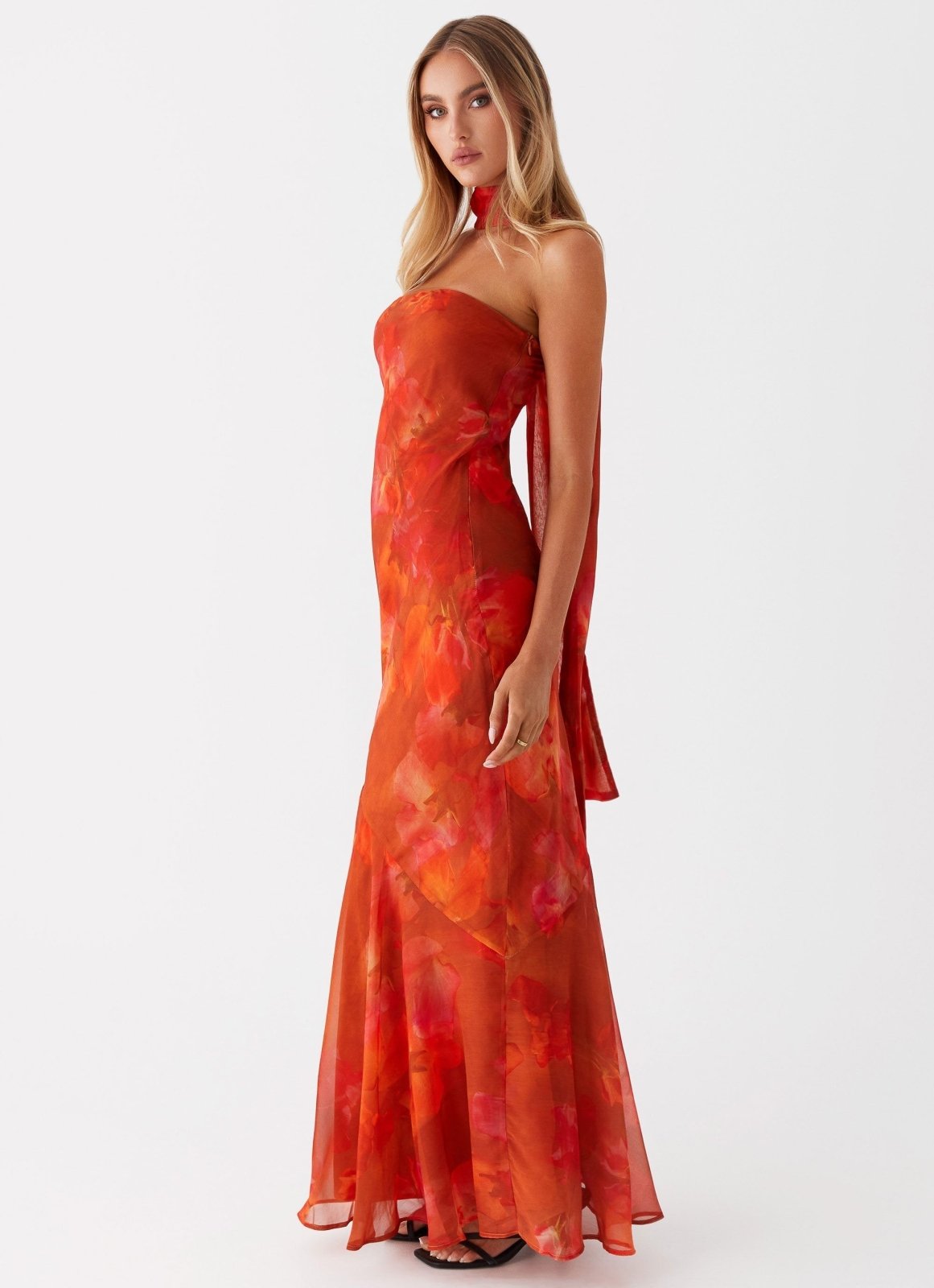 Miss | Jurk Dames Maxi Bloemenprint - Viscose - Miss Madera MIS-A824DF