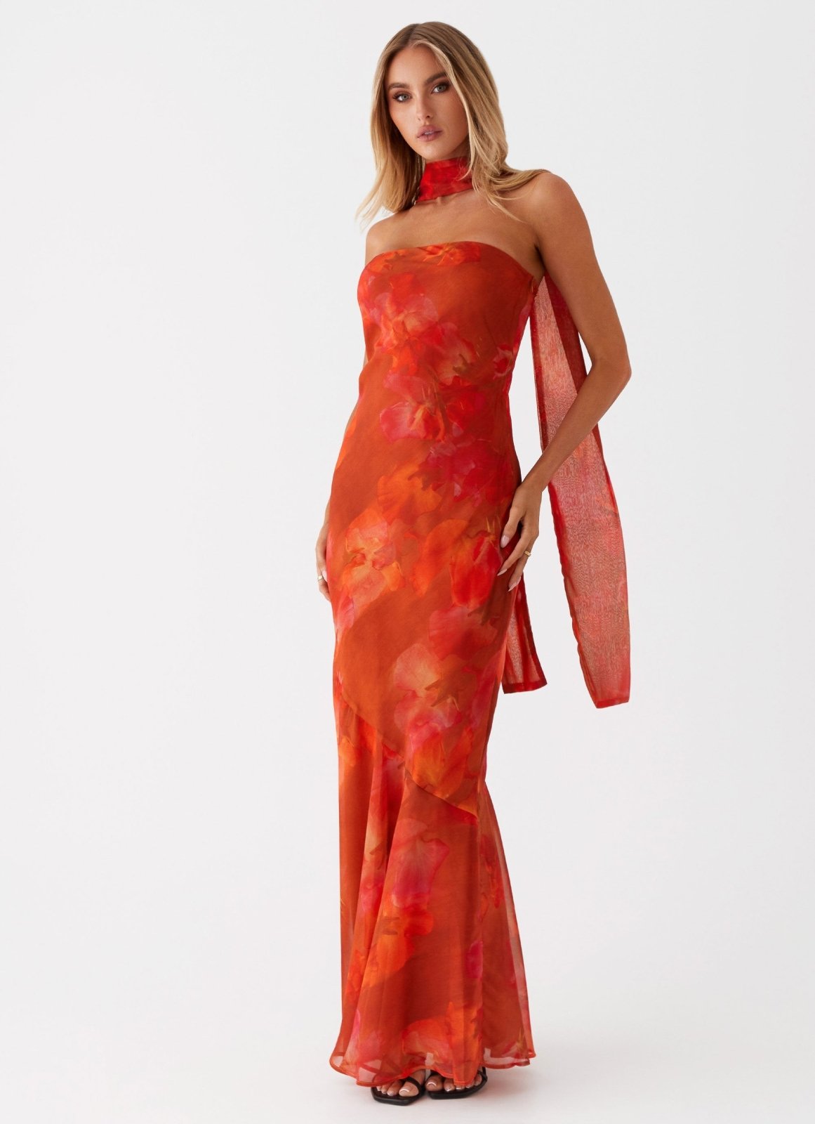 Miss | Jurk Dames Maxi Bloemenprint - Viscose - Miss Madera MIS-A824DF
