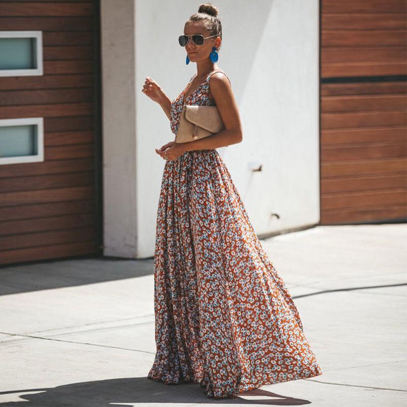Miss | Jurk Dames Maxi Bloemenprint - Viscose - Miss Madera