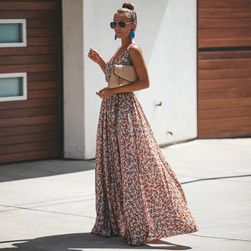 Miss | Jurk Dames Maxi Bloemenprint - Viscose - Miss Madera MIS-D23E31