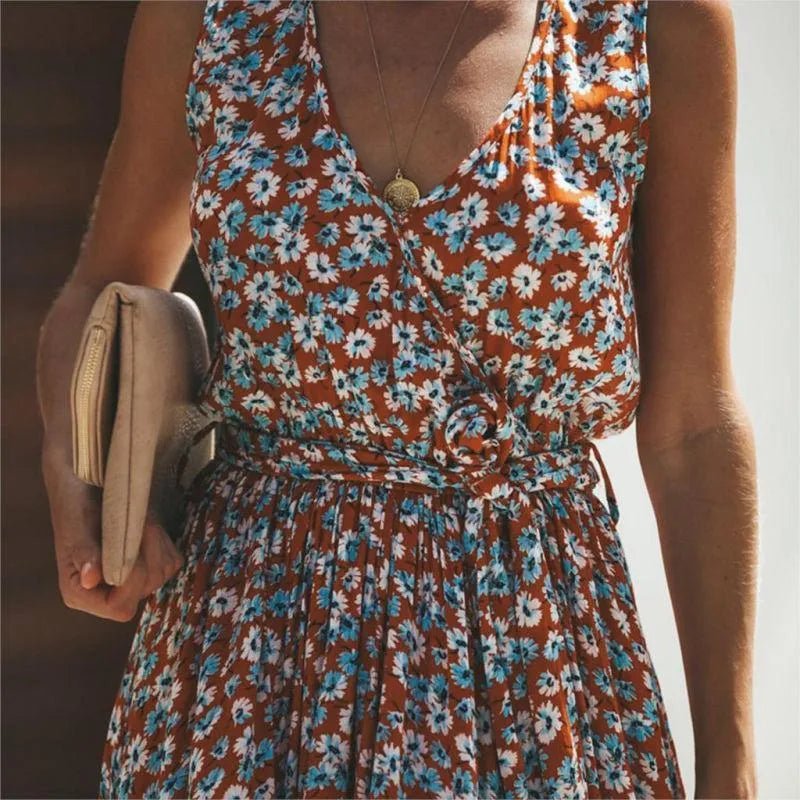 Miss | Jurk Dames Maxi Bloemenprint - Viscose - Miss Madera MIS-D23E31