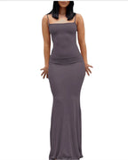 Miss | Jurk Dames Maxi Bodycon V-hals - Polyester - Miss Madera MIS-3QGIG2