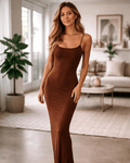 Miss | Jurk Dames Maxi Bodycon V-hals - Polyester - Miss Madera MIS-BOHX2X