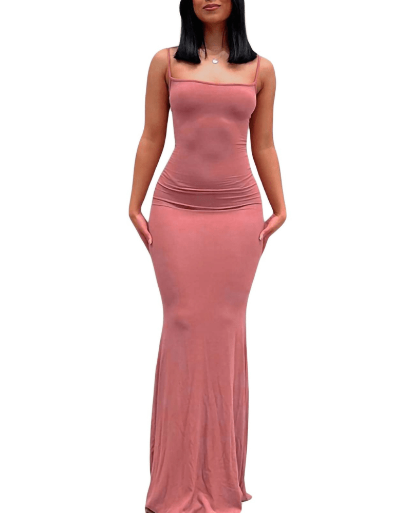 Miss | Jurk Dames Maxi Bodycon V-hals - Polyester - Miss Madera MIS-PEXF6F