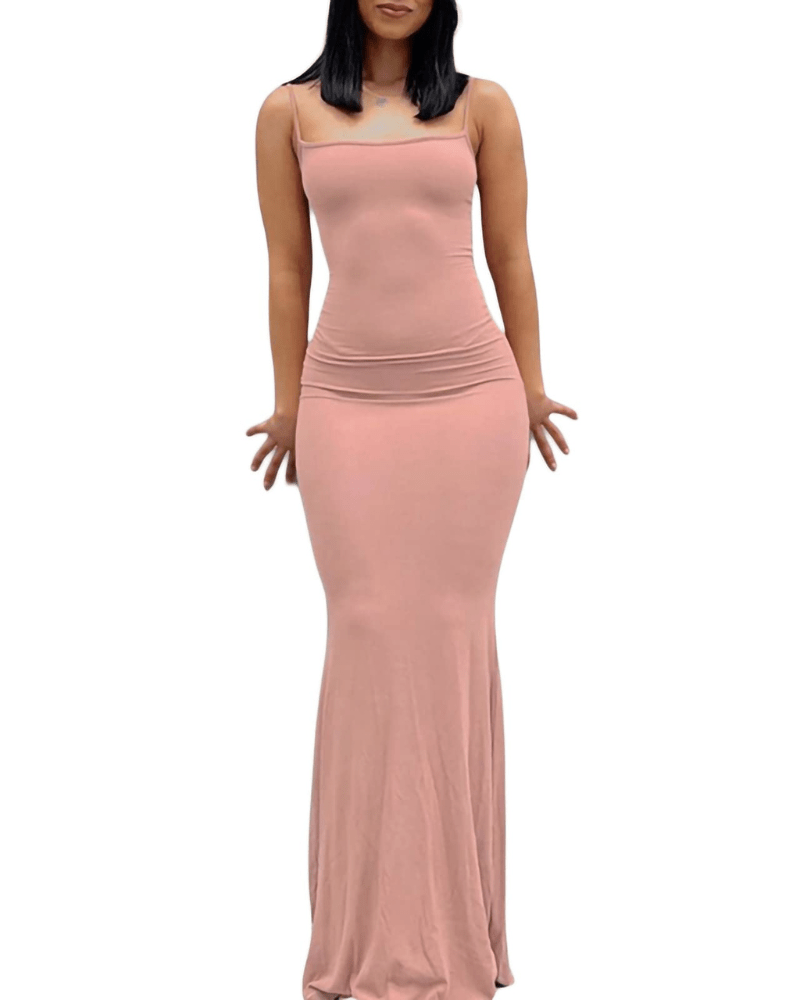 Miss | Jurk Dames Maxi Bodycon V-hals - Polyester - Miss Madera MIS-YRSUCJ