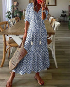 Miss | Jurk Dames Maxi Boho Casual - Katoenmix - Miss Madera MIS-33897C
