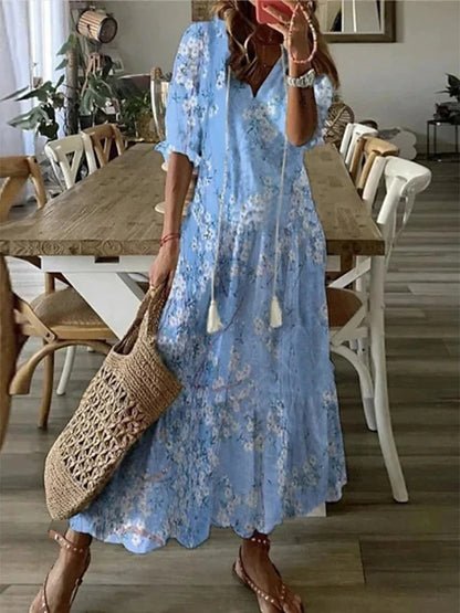 Miss | Jurk Dames Maxi Boho Casual - Katoenmix - Miss Madera MIS-1F18F7