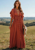 Miss | Jurk Dames Maxi Boho Chic - Viscose - Miss Madera 