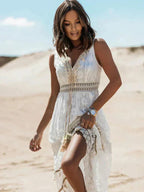 Miss | Jurk Dames Maxi Boho - Kant - Miss Madera