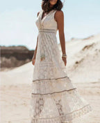 Miss | Jurk Dames Maxi Boho - Kant - Miss Madera