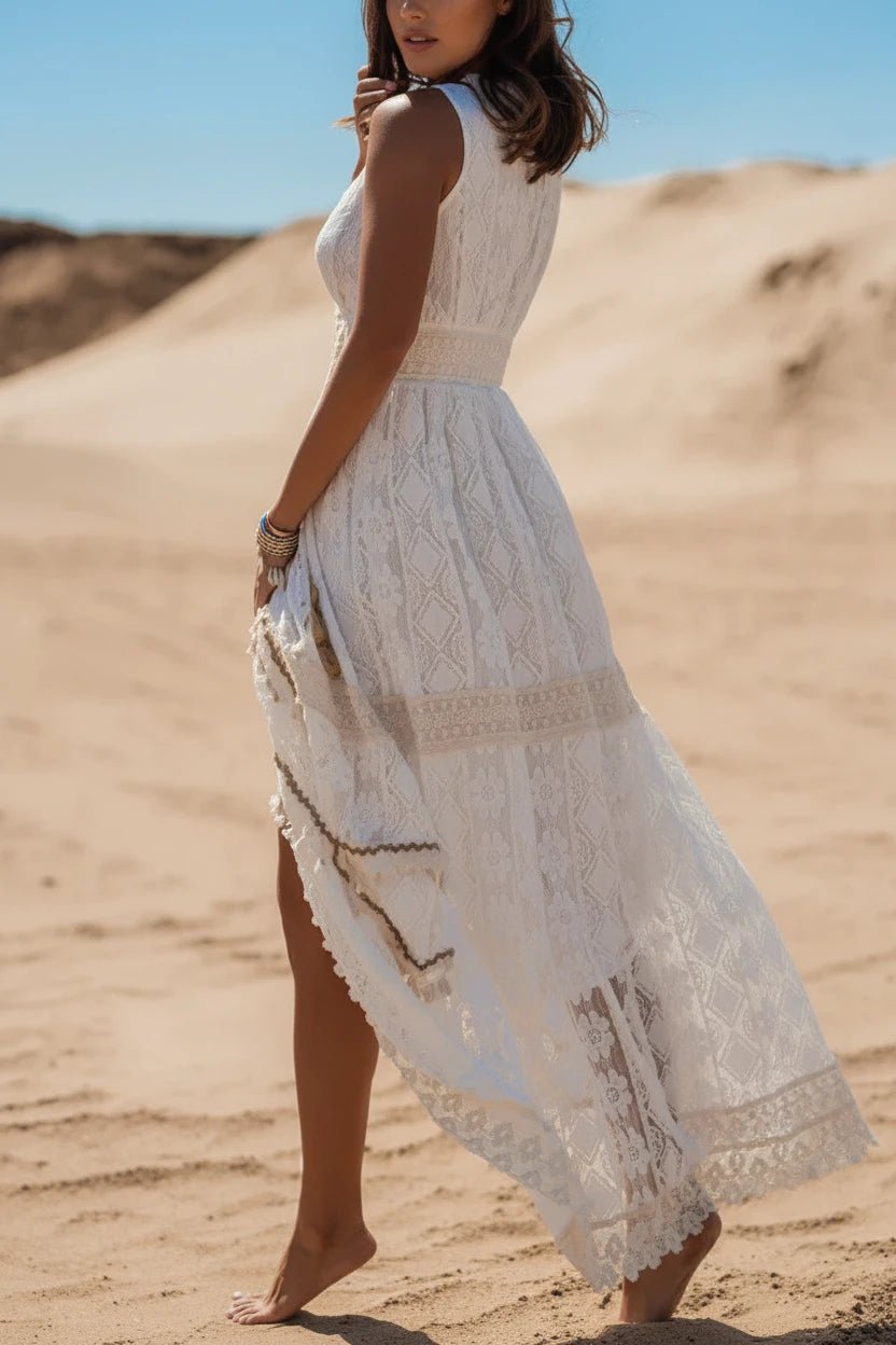 Miss | Jurk Dames Maxi Boho - Kant - Miss Madera