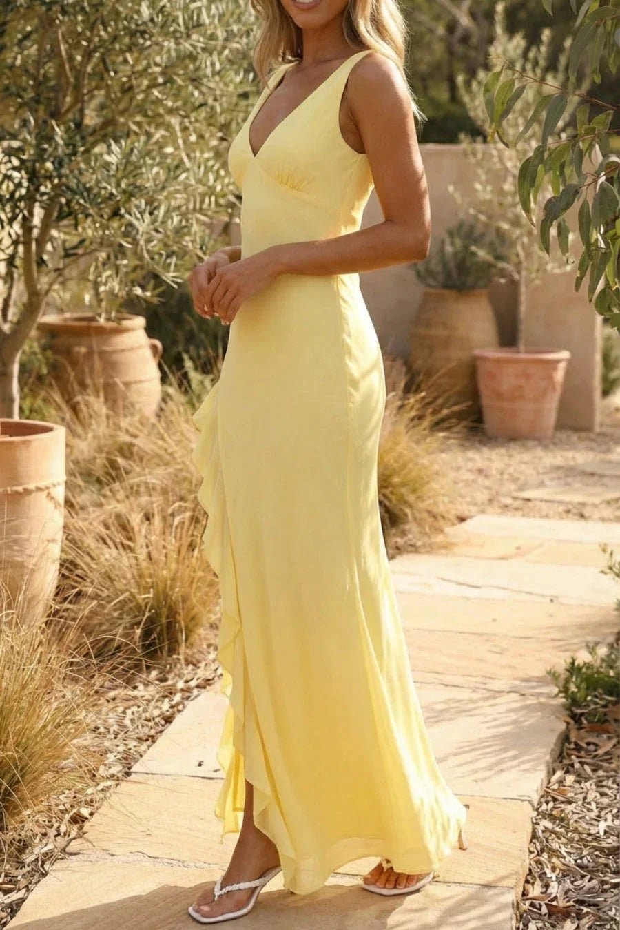 Miss | Jurk Dames Maxi Casual - Viscose Katoen - Miss Madera MIS-F349E1