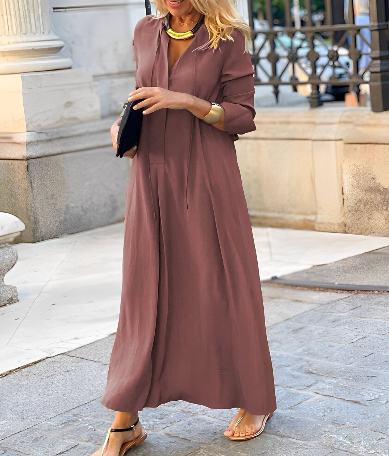 Miss | Jurk Dames Maxi Casual - Viscose - Miss Madera MIS-XTX0CY