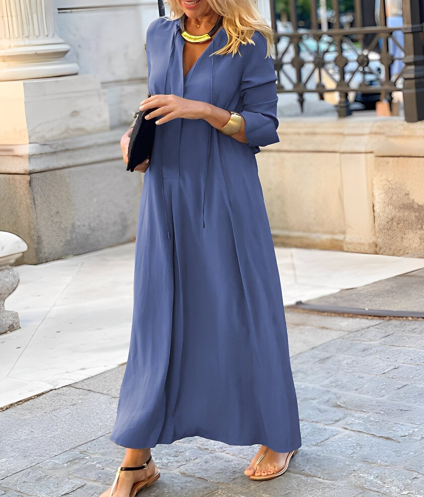 Miss | Jurk Dames Maxi Casual - Viscose - Miss Madera MIS-64SMBW