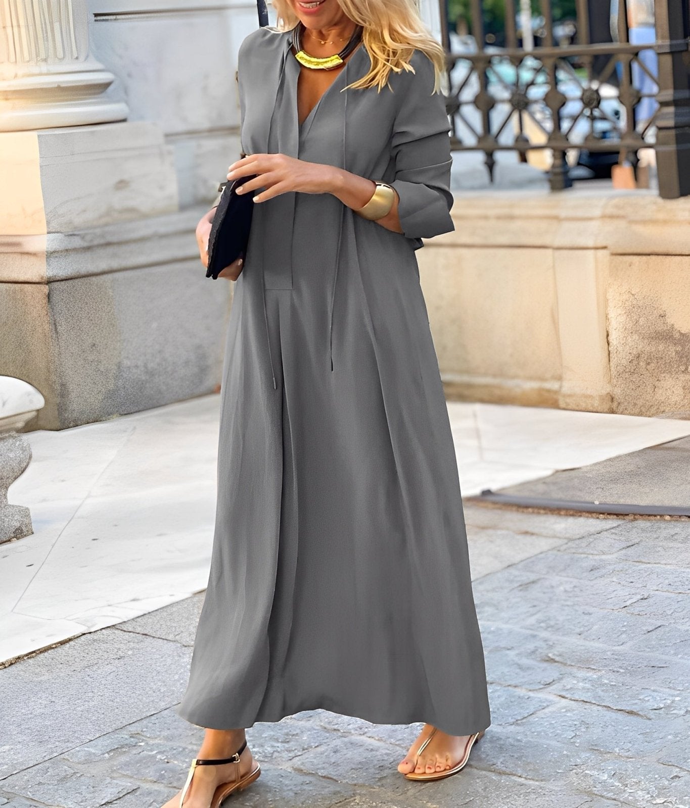 Miss | Jurk Dames Maxi Casual - Viscose - Miss Madera MIS-BQNVRO