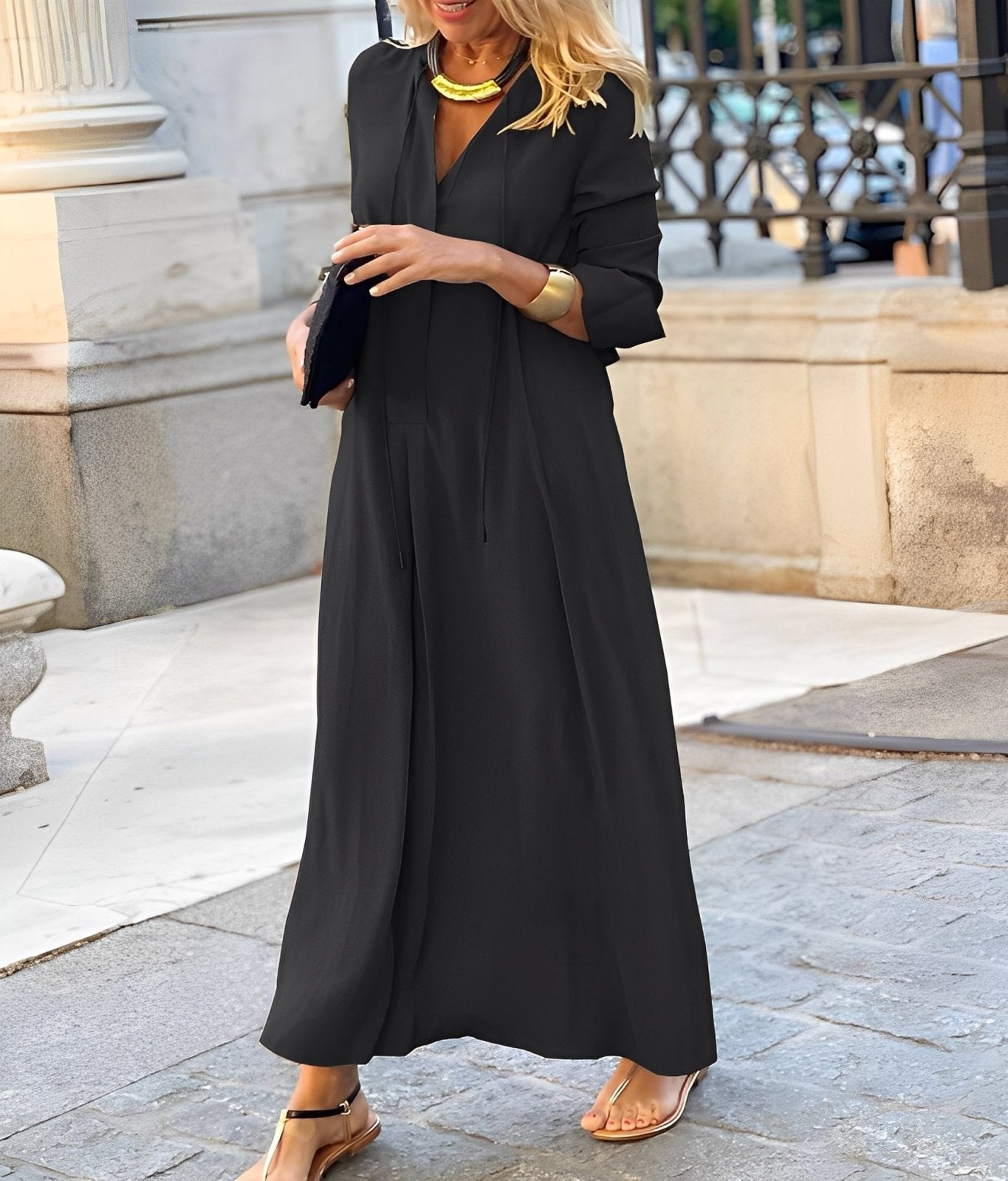 Miss | Jurk Dames Maxi Casual - Viscose - Miss Madera MIS-JT882O